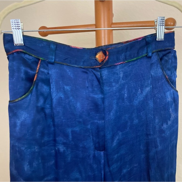 VINTAGE PLATINUM DOROTHY SCHOELEN BLUE BEAUTIFUL UNIQUE PANTS, SIZE 10 - Picture 5 of 5